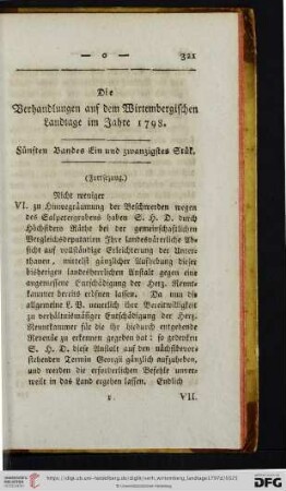 Fuenften Bandes Ein und zwanzigstes Stuek.