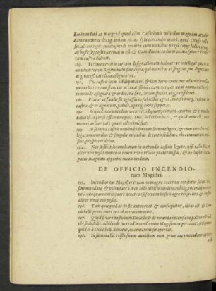 De Officio Incendiorum Magistri.