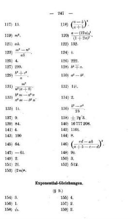 Exponential-Gleichungen. (§ 9)
