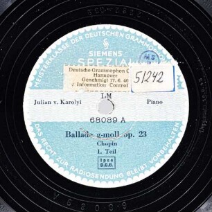 Ballade g-moll, op. 23