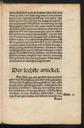 Der sechste artickel.