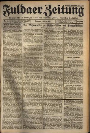 Erste Ausgabe vom Samstag, den 03. März 1928.