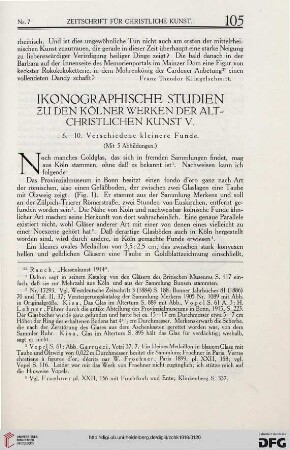 Ikonographische Studien zu den Kölner Werken der altchristlichen Kunst, [5]