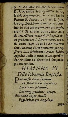 Hymnus VI. Festo Iohannis Baptistæ.