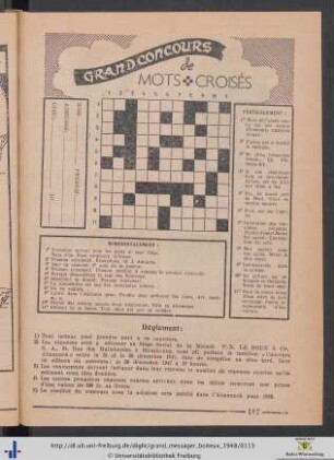 Grand Concours de Mots & Croisés.