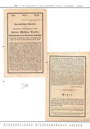 Claessen, Joannes Matthias