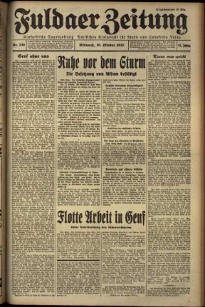 Erste Ausgabe vom Mittwoch, den 16. Oktober 1935.