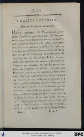 Chapitre I. Moyens de prévenir les crimes.