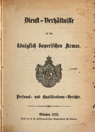 Dienst-Verhältnisse in der königlich bayerischen Armee, 5