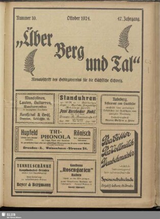Nummer 10, Oktober 1924