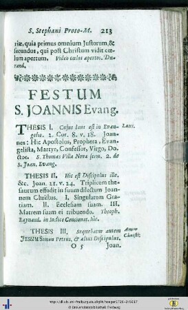 Festum S. Joannis Evang.