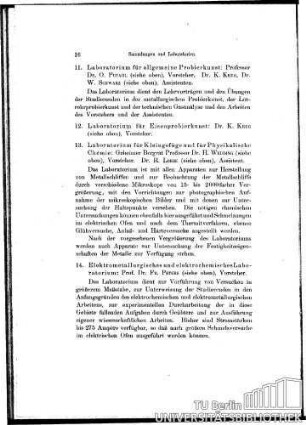11. Laboratorium für Allgemeine Probierkunst