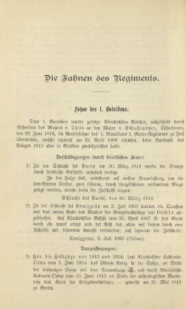 Die Fahnen des Regiments
