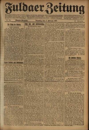 Zweite Ausgabe vom Dienstag, den 02. Februar 1915.