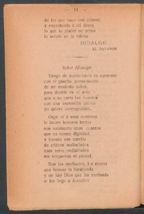 [Carta al] Señor Hidalgo