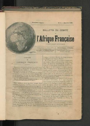 Comité De L'Afrique Francaise.