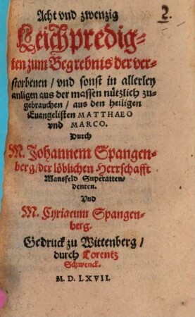 Acht und zwanzig Leichpredigten