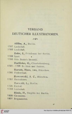 Verband deutscher Illustratoren (Nr. 1787-2038)