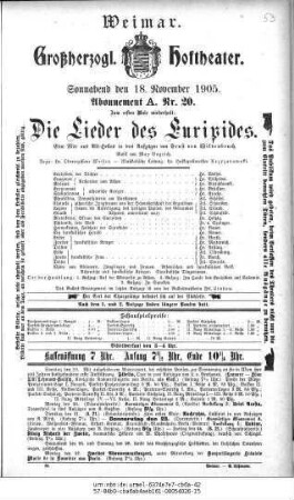 Die Lieder des Euripides