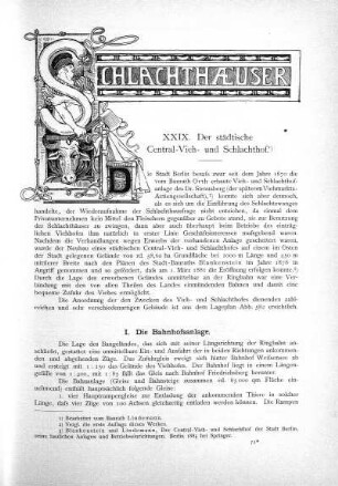 XXIX. Der städtische Central-Vieh- und Schlachthof