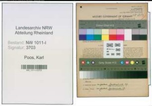 Entnazifizierung Karl Poos , geb. 29.09.1904 (Schriftsetzer)