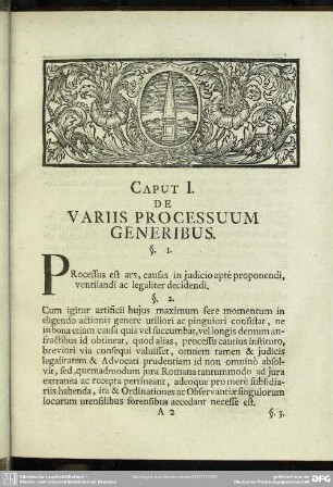 Caput I. De Variis Processuum Generibus