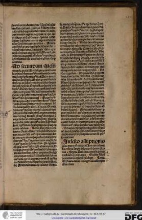 In festo assumptionis beate Marie est evangelium Intravit iesus etc. Lu x, circa quod possunt disputari sequentes questiones...