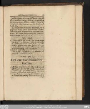 Tit. VII. (VI. 25.) De Conditionibus institutionum.