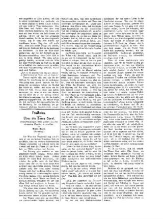 Feuilleton : Über die Serra Geral ; (Fortsetzung) ; 2 ; [(Fortsetzung folgt)]