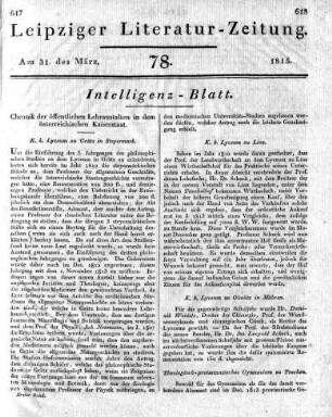 1815-03-31 : 78. Stück [Intelligenz-Blatt.]