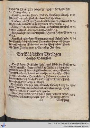 Der Bäpstischen Theologen Teutsche Schrifften.