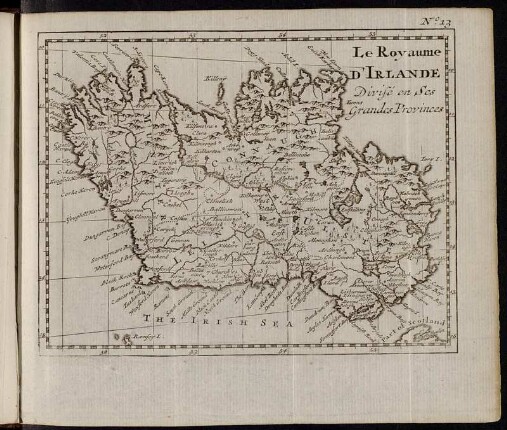 No. 13. Le Royaume d´Irlande Divisé en Ses Grandes Provinces.