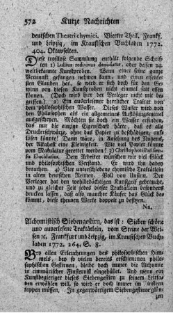 Alchymistisch Sieben-Gestirn.
