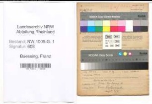 Entnazifizierung Franz Buessing , geb. 24.10.1903 (Grosshaendler)