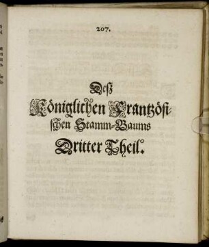 Deß Königlichen Frantzösischen Stamm-Baums Dritter Theil