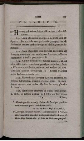Pleuritis. - Febris exanthematosa. Variolae.