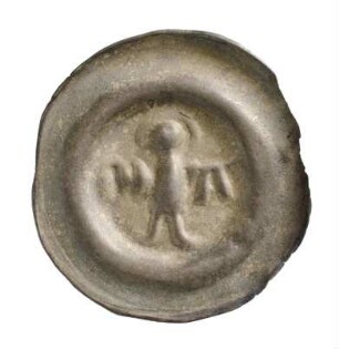 Münze, Brakteat, 14. Jh.
