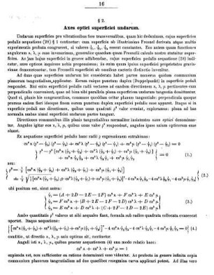 § 2. Axes optici superficiei undarum.