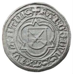 Fundmünze, 1/2 Groschen (Schwertgroschen), 1492