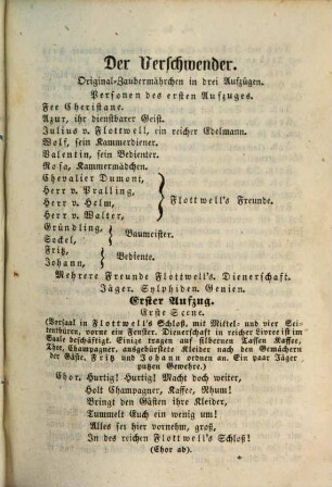 Ferdinand Raimunds sämmtliche Werke : Herausgegeben von Johann Nep. Vogl. 2