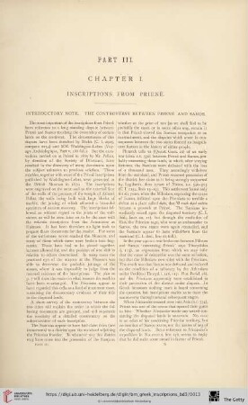 Chapter I: Inscriptions from Prienè