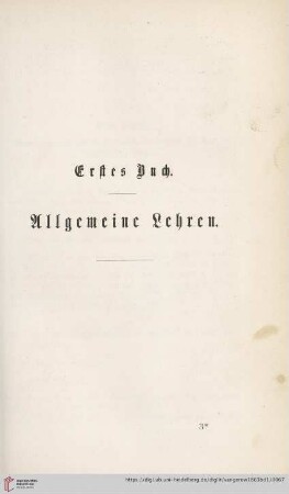 Erstes Buch. Allgemeine Lehren