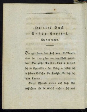 Drittes Buch. Erstes Capitel. - Zwölftes Capitel.