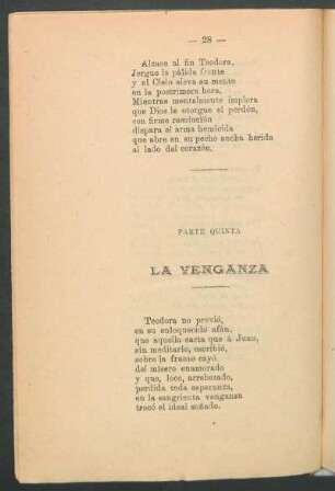 Parte quinta - La venganza