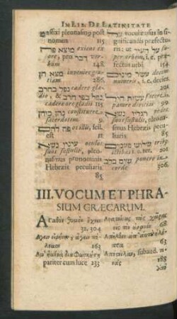 III. Vocum Et Phrasium Graecarum.