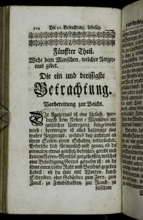 Die ein und dreissigste Betrachtung. - Die zwey und dreissigste Betrachtung.