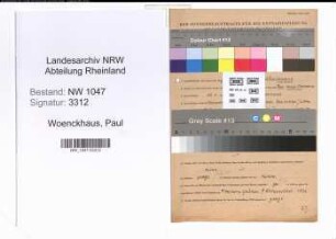 Entnazifizierung Paul Woenckhaus , geb. 22.04.1889 (Beamter)