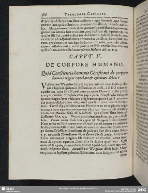 Caput V. De Corpore Humano