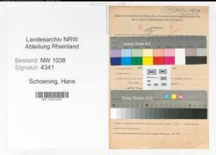 Entnazifizierung Hans Schoening , geb. 04.02.1908 (Beamter)