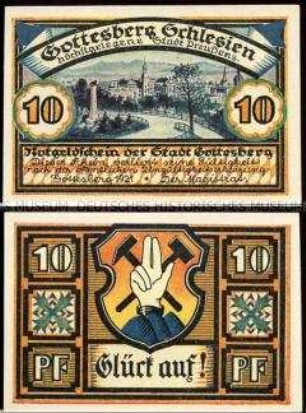 Gottesberg, Notgeldserie, 10 Pfennig